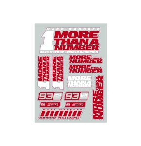 PRE-ORDER | Stickers "MORE THAN A NUMBER" - Marc Marquez MotoGP World Champion 2025