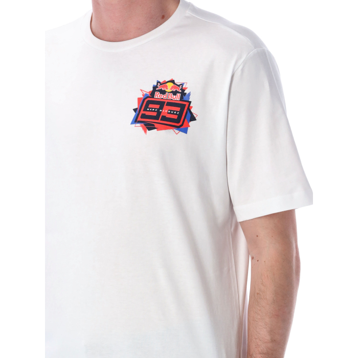 T-shirt logo white - RedBull Marquez