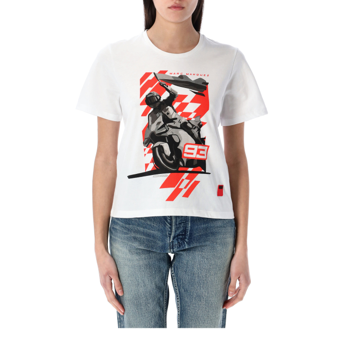Woman t-shirt Marc Marquez - Bike & Flag