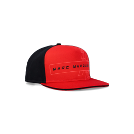 Cappellino Ufficiale MM93 – Visiera Piatta – Base Nera Fronte Rosso – Stampa 3D Silicone – 100% Cotone